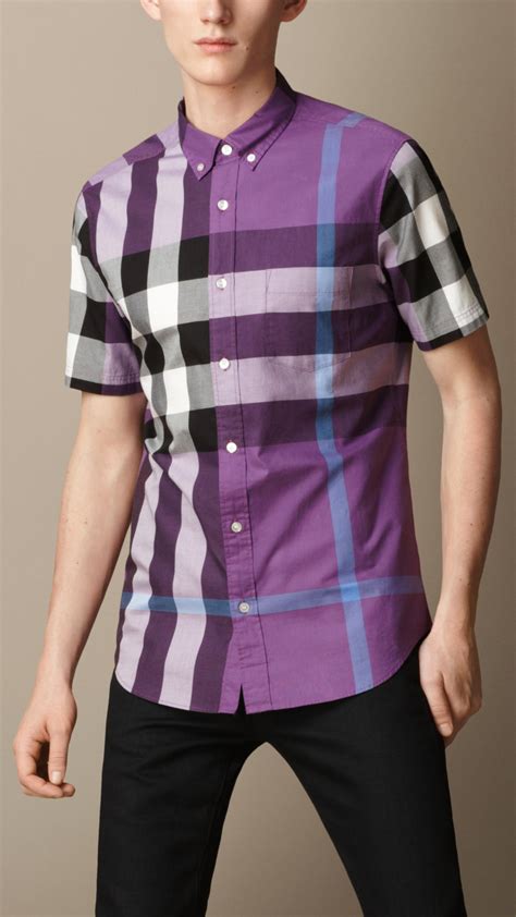 burberry big check shirt|Burberry Check cotton shirts.